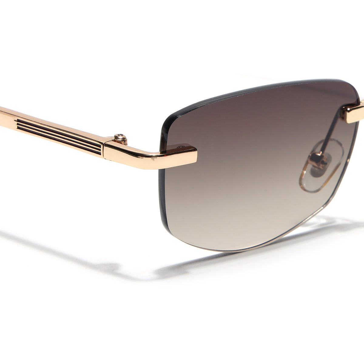 Essence Royal Golden Rimless Sunglasses for Men and Women - Style 2543 - view 4