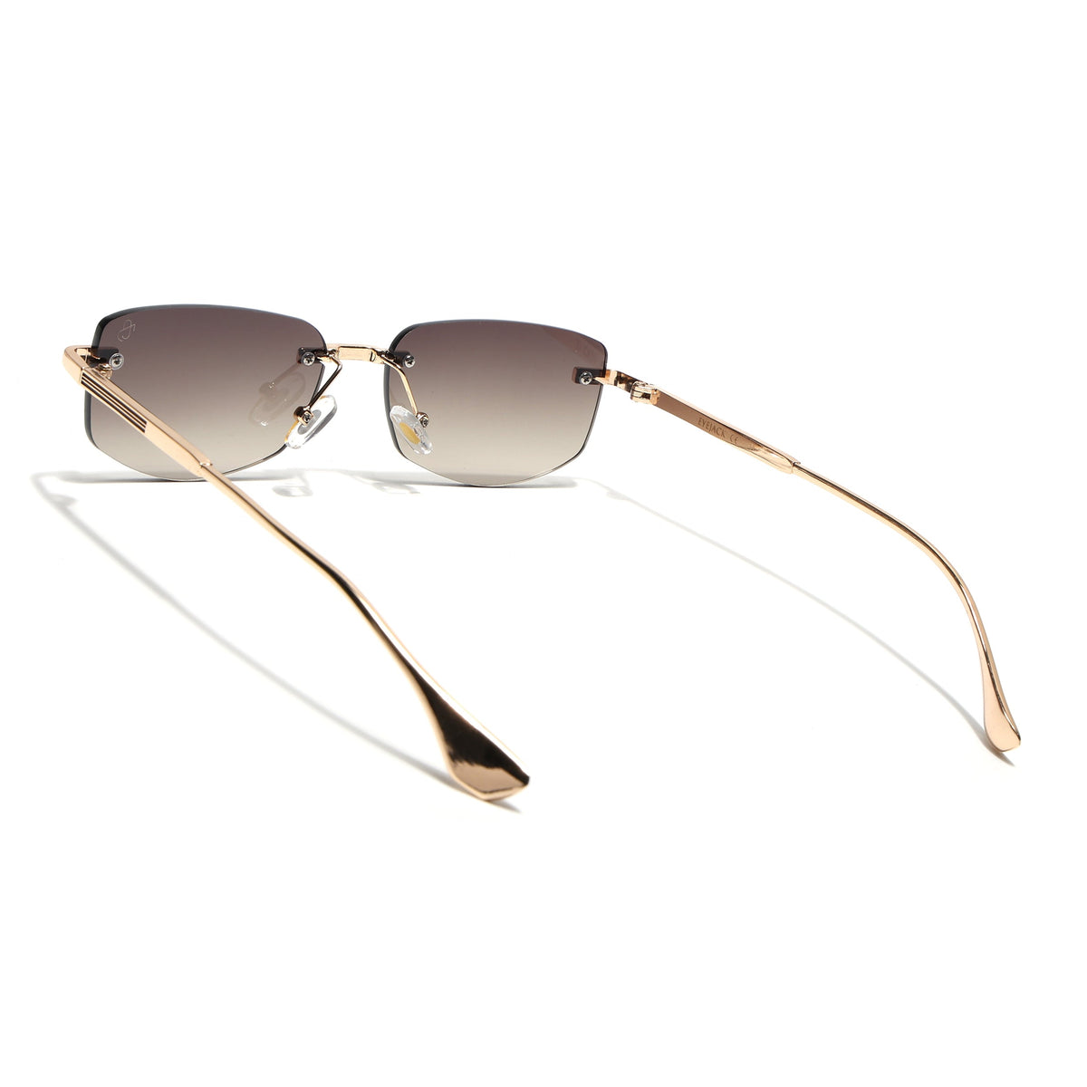 Essence Royal Golden Rimless Sunglasses for Men and Women - Style 2543 - view 6