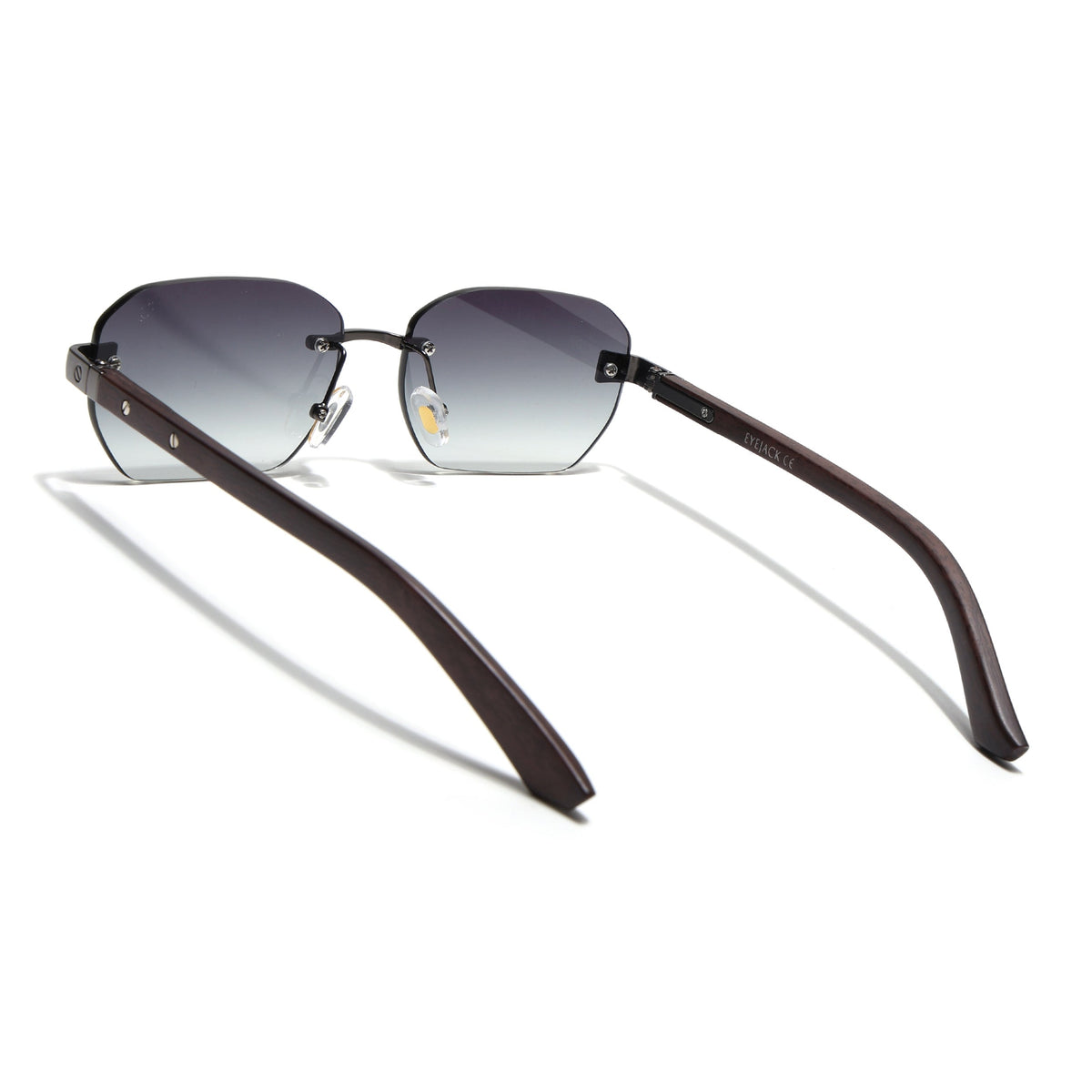 Essence Amber Grey Rimless Sunglasses for Men and Women - view 6