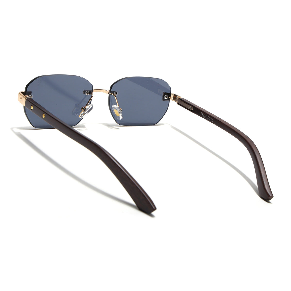 Essence Amber Golden Rimless Sunglasses for Men and Women - Style 2547 - view 6