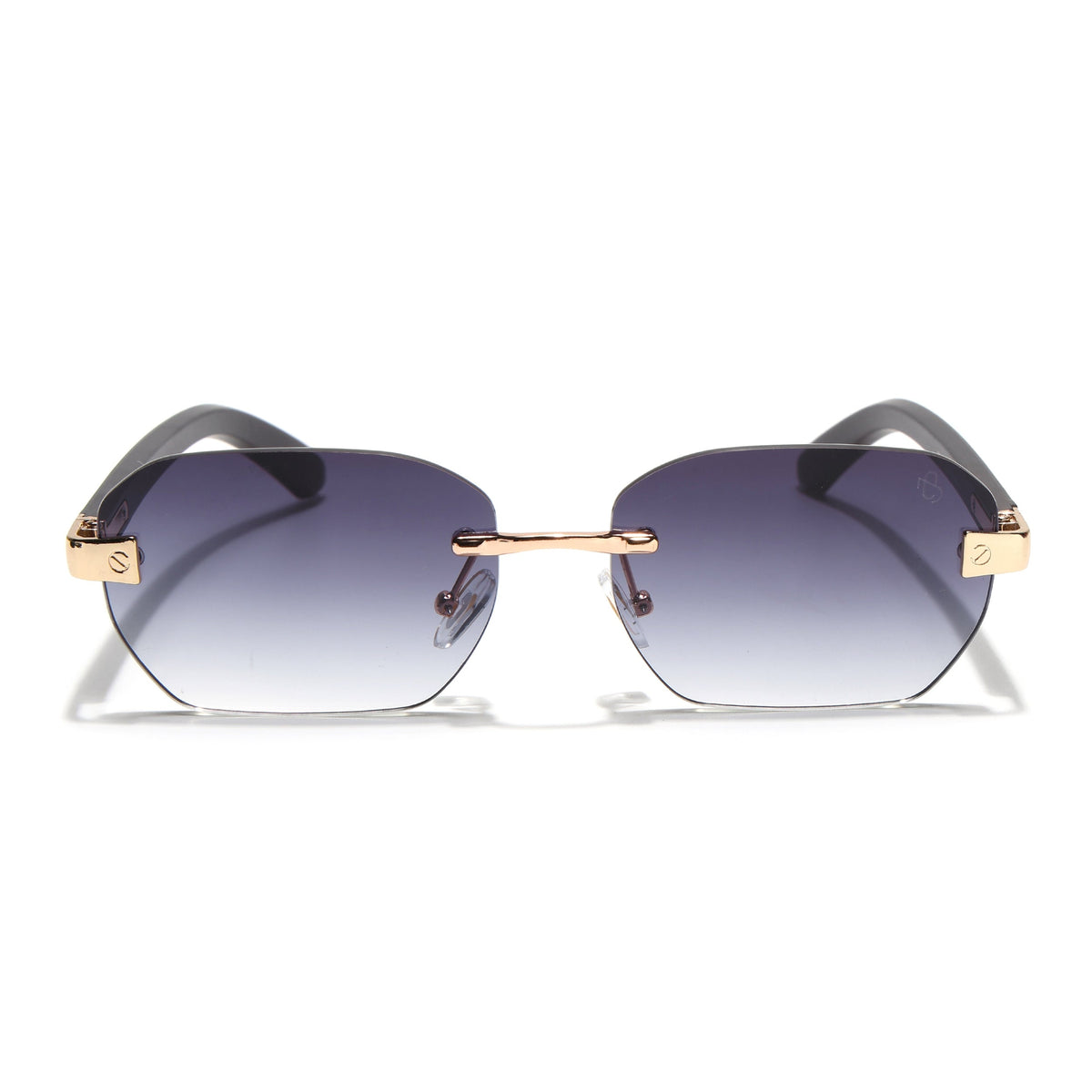 Essence Amber Golden Rimless Sunglasses for Men and Women - Style 2548 - view 5
