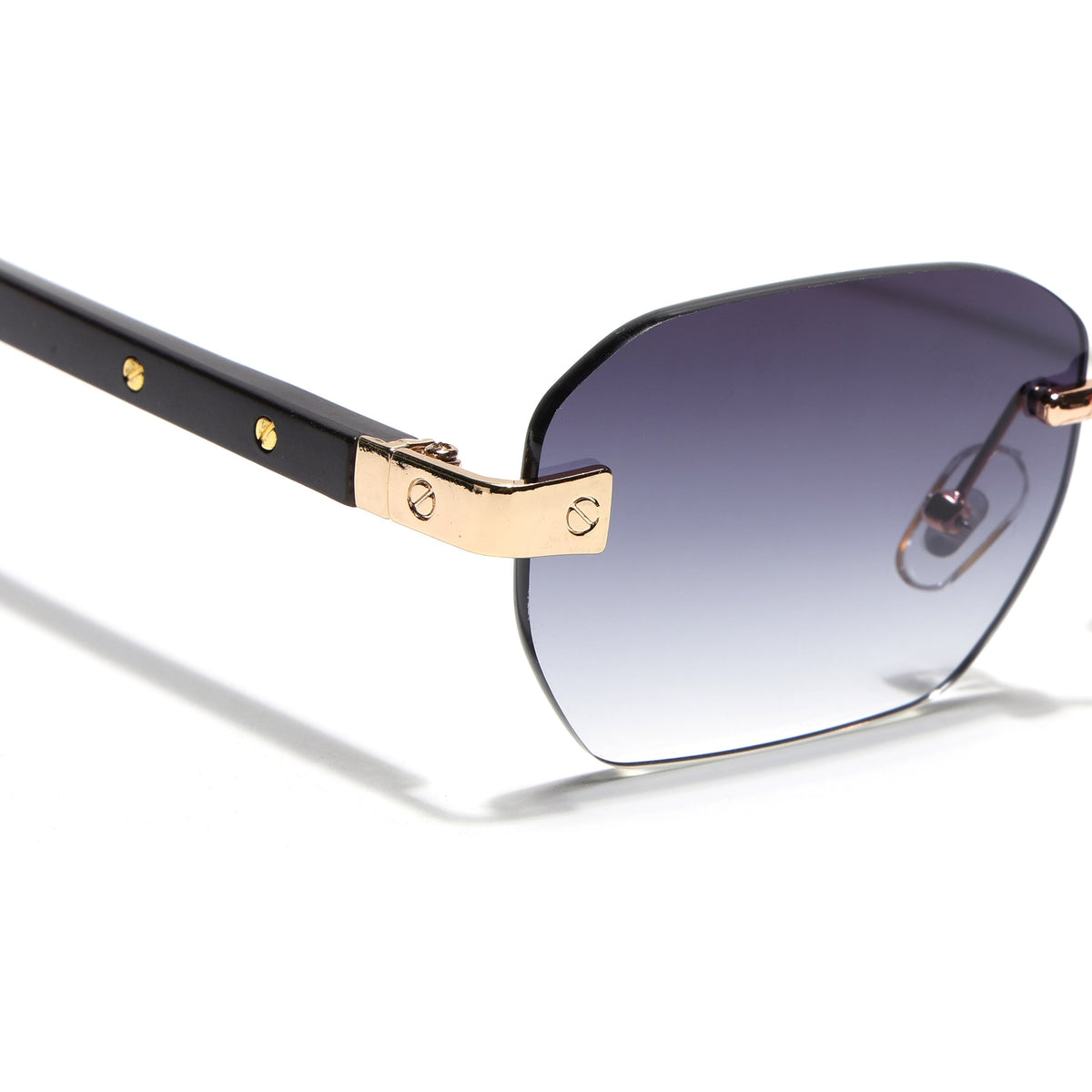Essence Amber Golden Rimless Sunglasses for Men and Women - Style 2548 - view 4