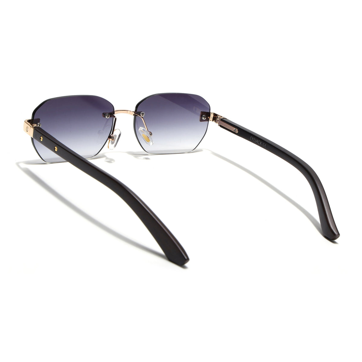 Essence Amber Golden Rimless Sunglasses for Men and Women - Style 2548 - view 6