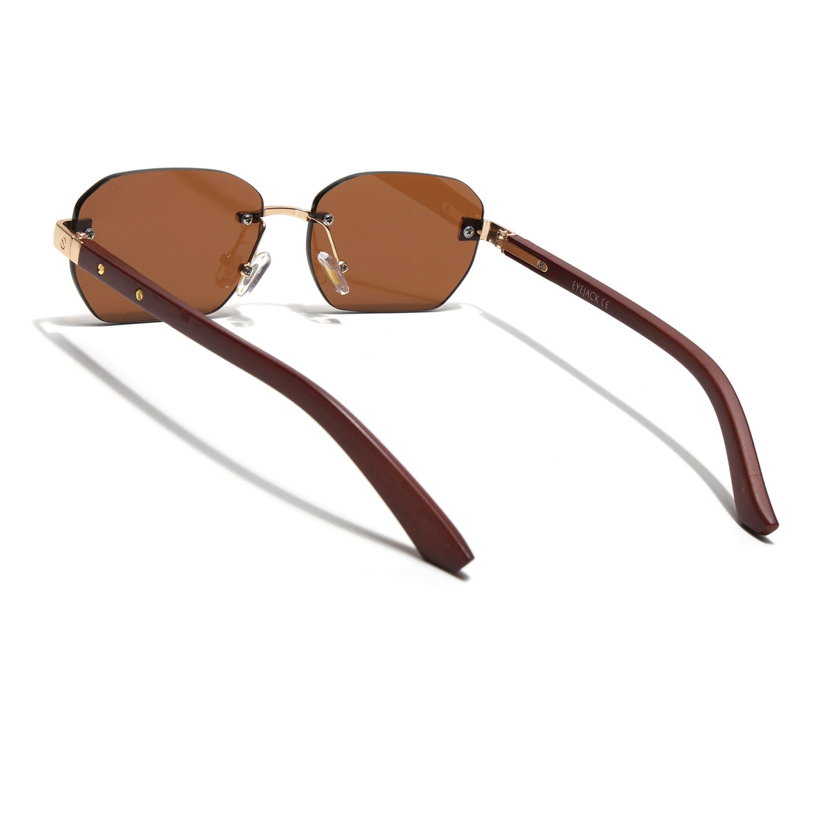 Essence Amber Golden Rimless Sunglasses for Men and Women - Style 2550 - view 6