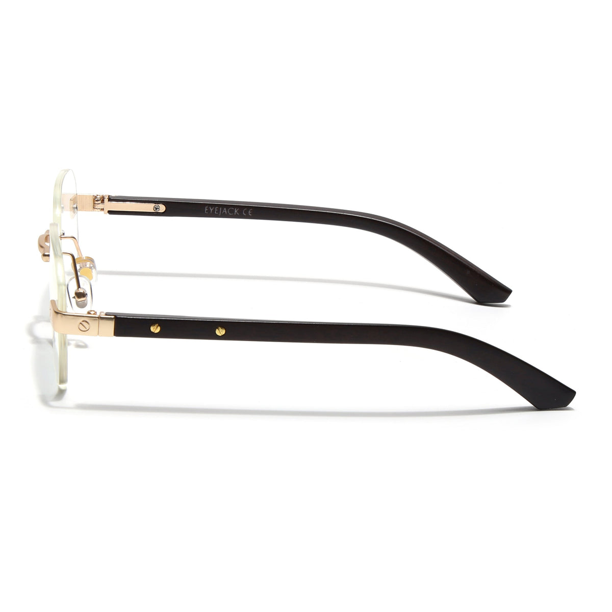 Essence Amber Golden Rimless Eyeglasses for Men and Women - view 5