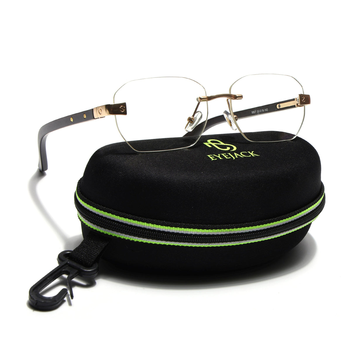 Essence Amber Golden Rimless Eyeglasses for Men and Women - view 6