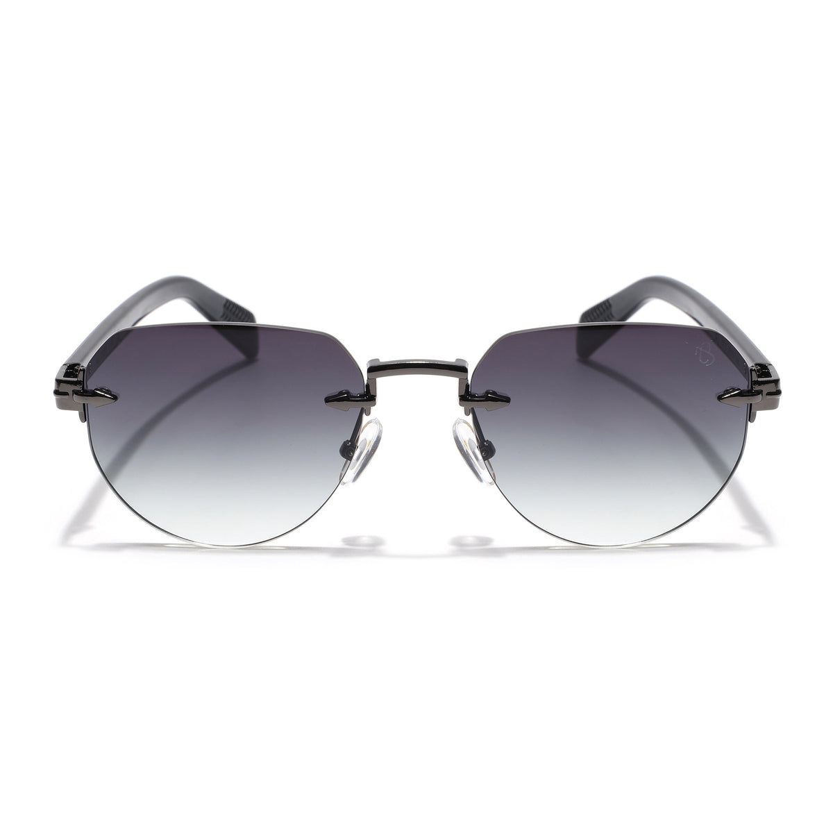 Essence Crown Grey Rimless Sunglasses for Men and Women - view 5