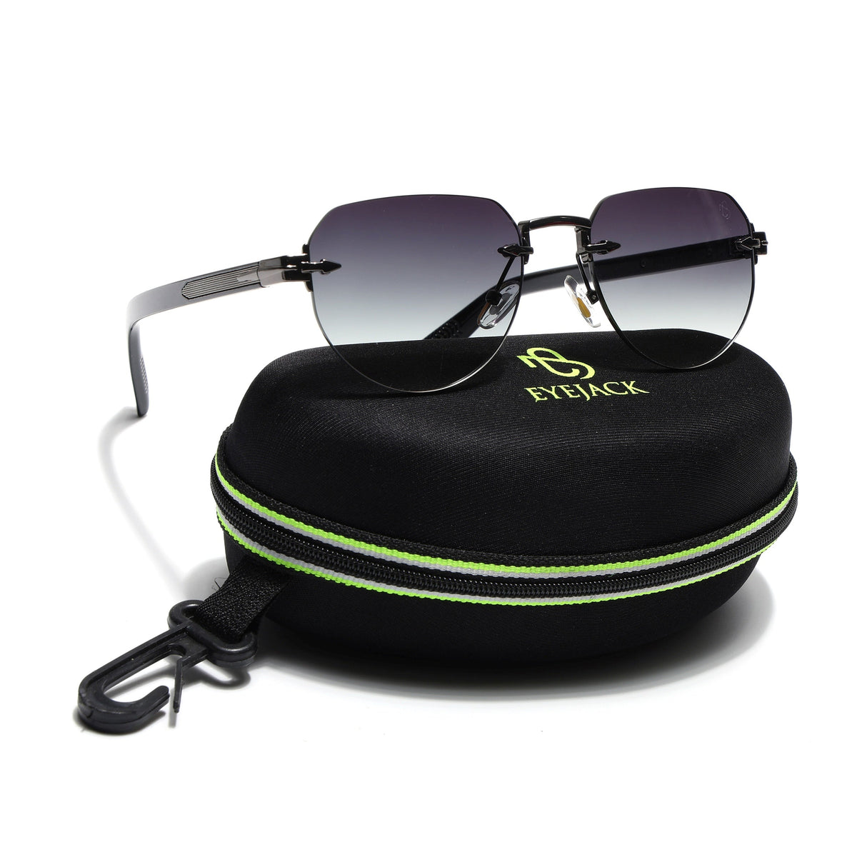 Essence Crown Grey Rimless Sunglasses for Men and Women - view 8