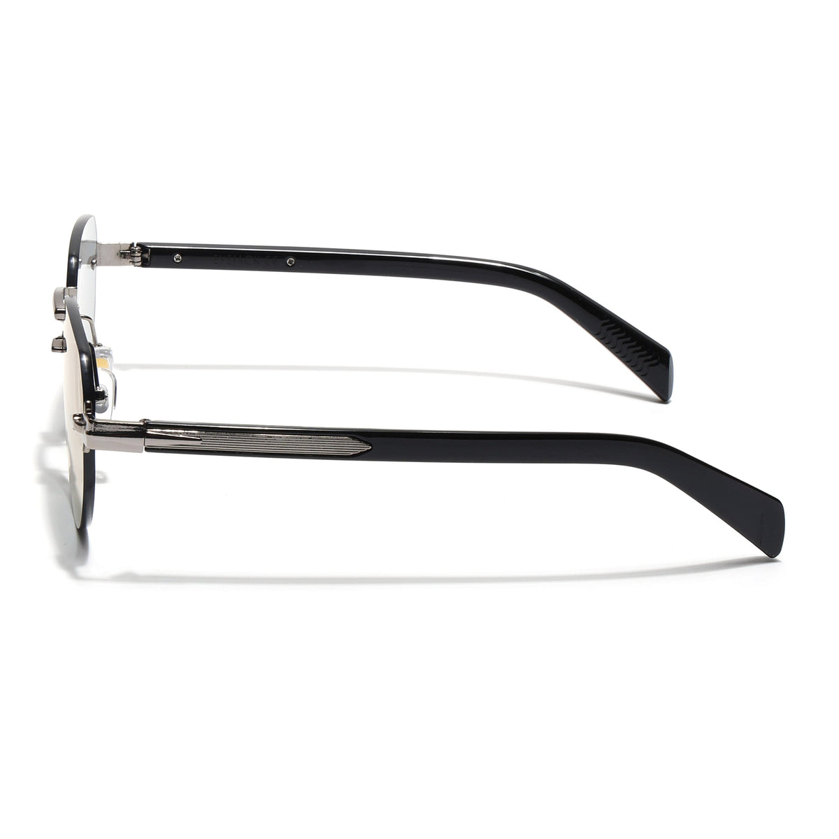 Essence Crown Silver Rimless Sunglasses for Men and Women - view 7