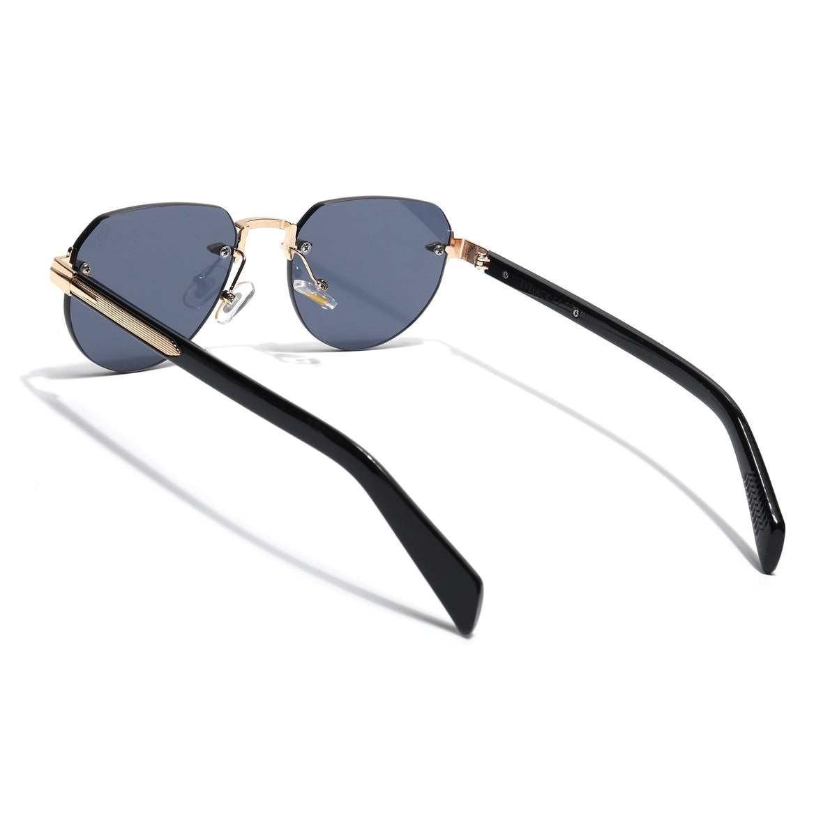 Essence Crown Golden Rimless Sunglasses for Men and Women - Style 2534 - view 6