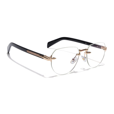 Essence Crown Golden Rimless Eyeglasses for Men and Women - view 1