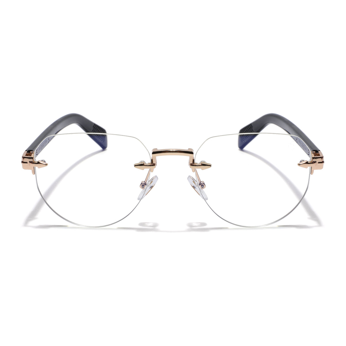 Essence Crown Golden Rimless Eyeglasses for Men and Women - view 2