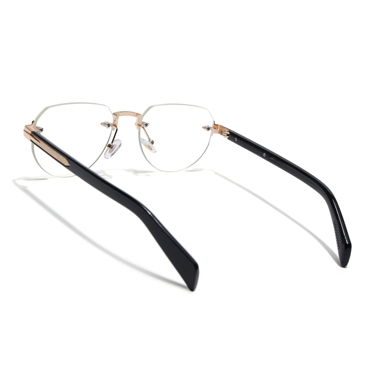 Essence Crown Golden Rimless Eyeglasses for Men and Women - view 4