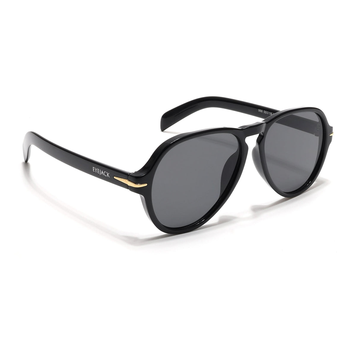 Eyejack Black Aviator Sunglasses for Men and Women - Style L972 - view 2