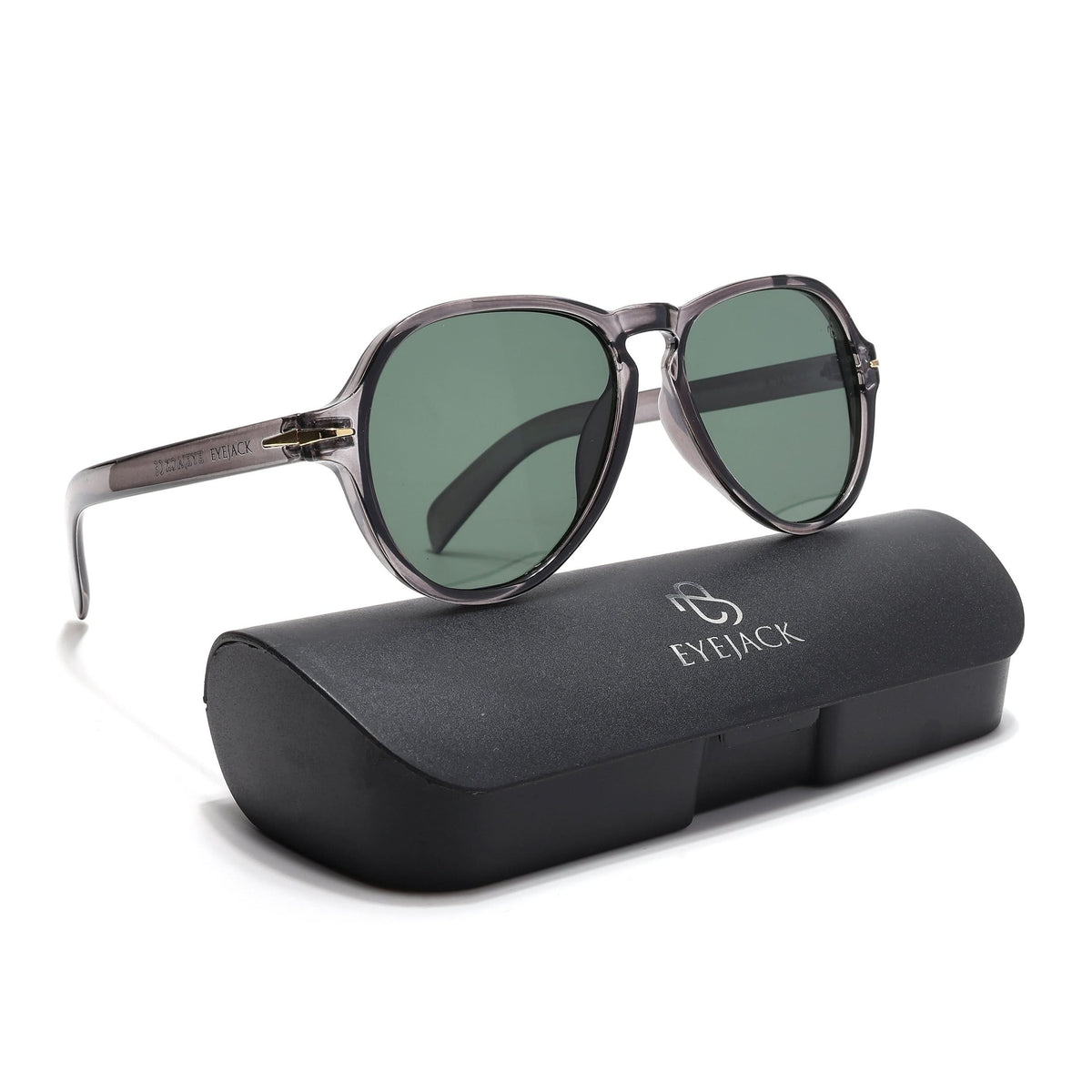 Eyejack Transparent Grey Aviator Sunglasses for Men and Women - view 8