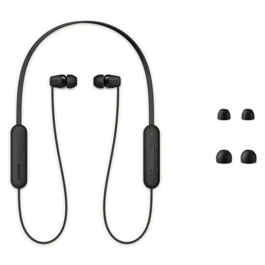 Sony WI-C100 Wireless Headphones: Deep Bass, 25 Hrs Battery, DSEE-Upscale Bluetooth Headset with mic - HalfPe