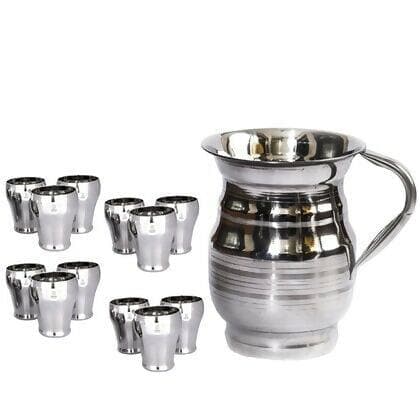 SHINI LIFESTYLE Stainless Steel Jug and Glass combo, Water Jug, juice glass set Jug Glass Set (Stainless steel) - HalfPe