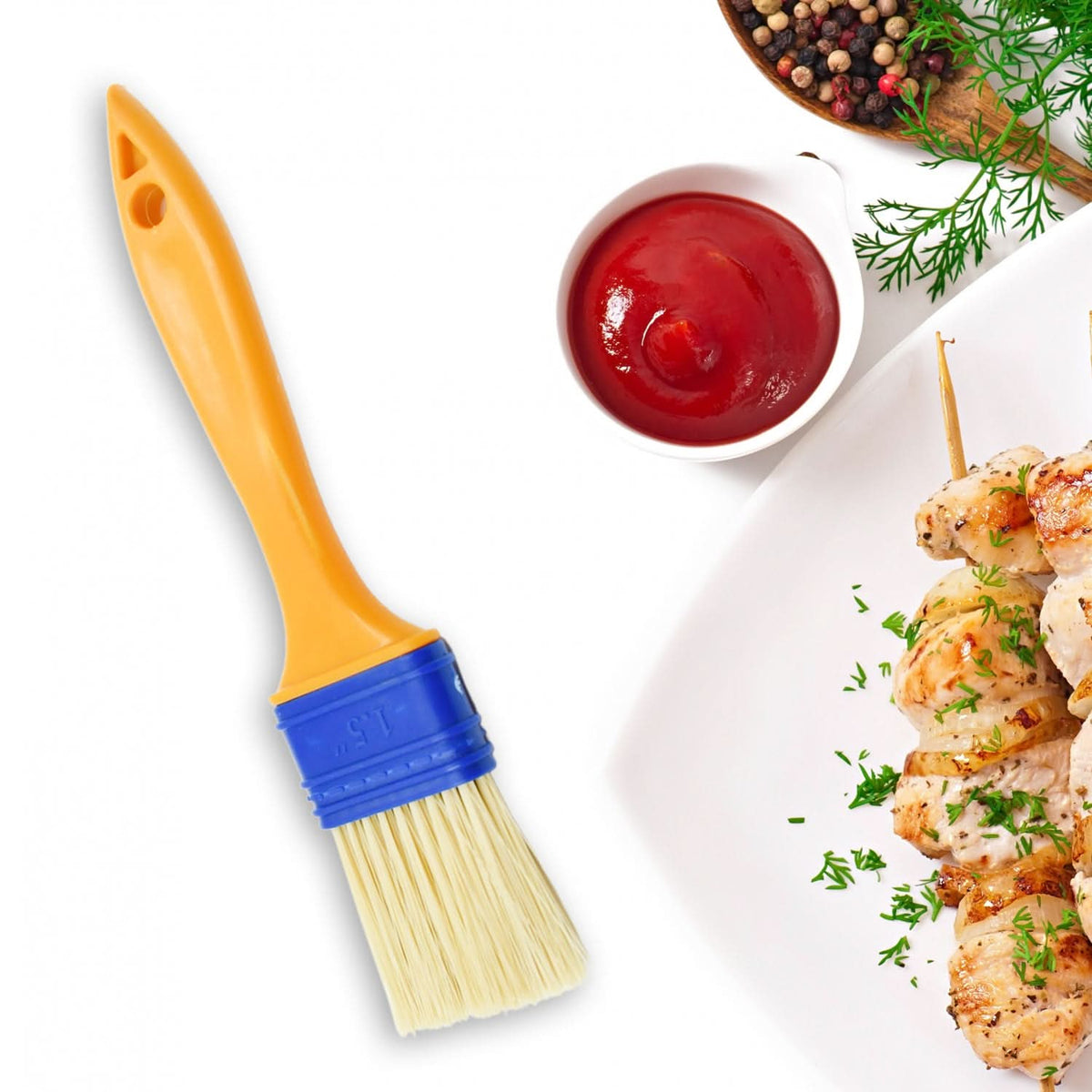 2 Pcs Cooking Basting Brushes Dishwasher Safe Pastry & Grilling Butter Brush HP DD