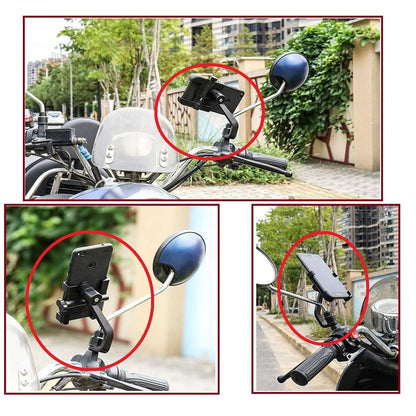 Full Metal 360° Rotating Bike & Scooty Mobile Holder Stand