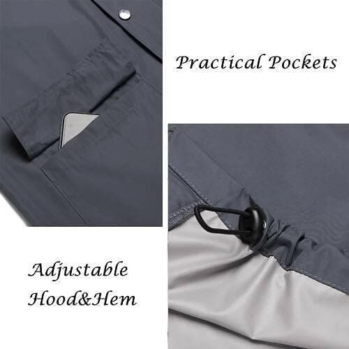 Men's Polyester Long RainCoat Pocho with Adjustable Cap and Cover (Pack Of 2) - HalfPe