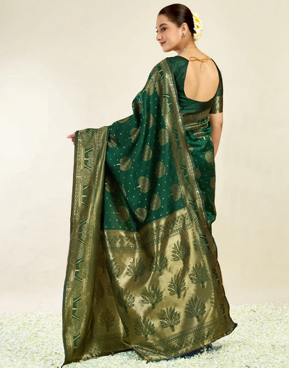 AXONIT Wedding & Festive Jacquard Saree with Heavy Zari Weaving