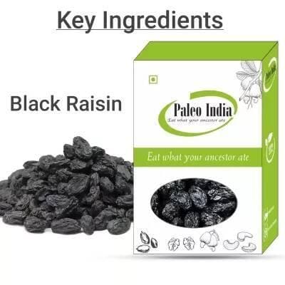 Paleo India Black Raisins| Kali Kishmish| Seedless Black Raisin (800gm) - HalfPe