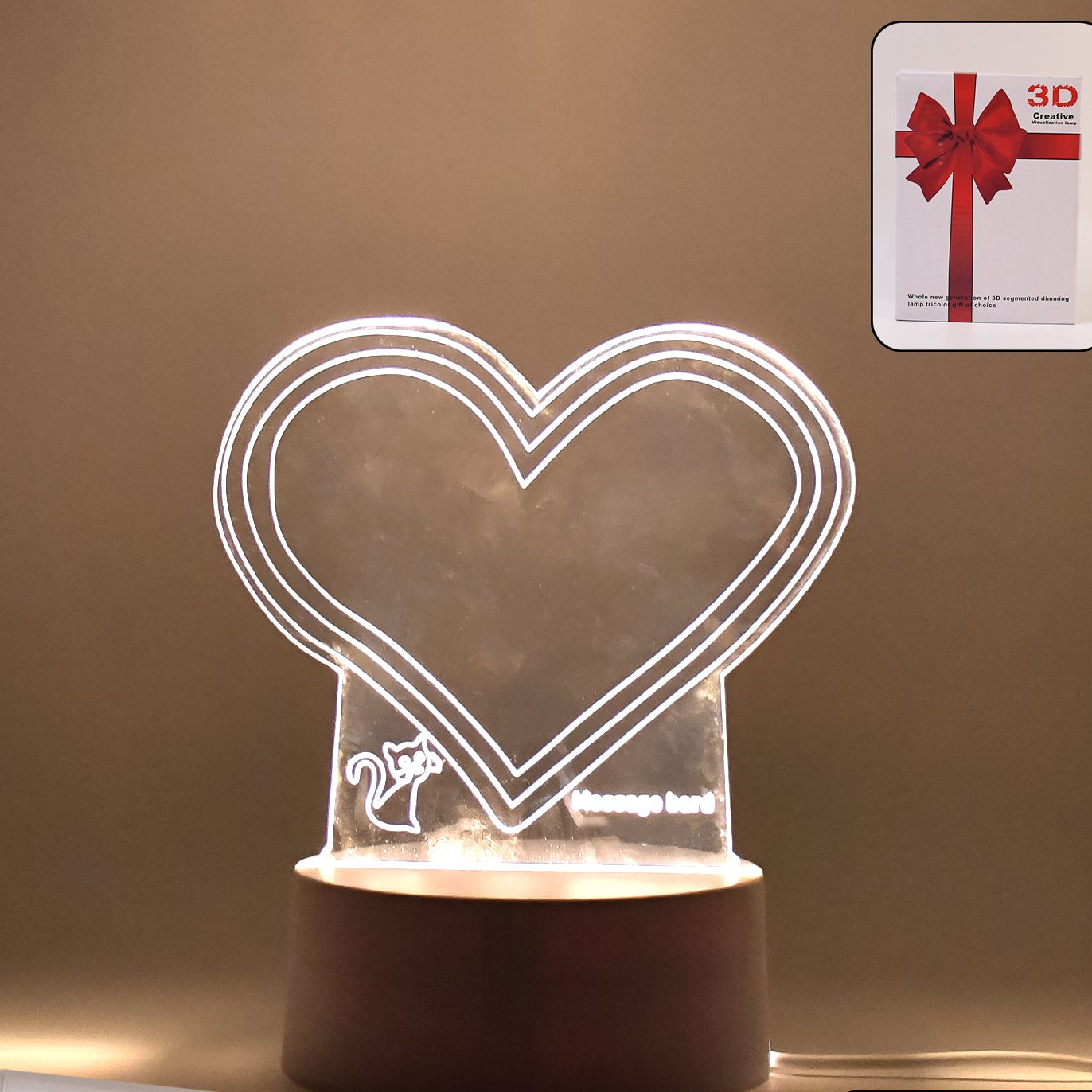 Creative Visualization Lamp 3d Acrylic Decorative Lamp With Pen