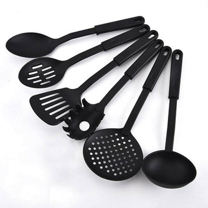 HomeFast Heat-Resistant Nonstick Cooking (Set of 6 ,Black) - HalfPe