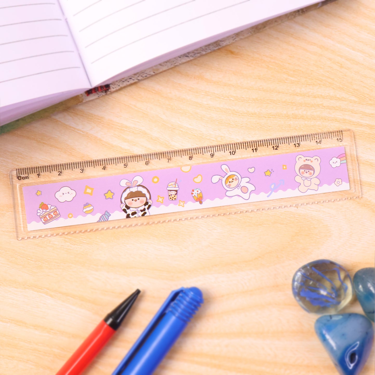 Premium Cute Cartoon Plastic Ruler For Kids (1 Pc)