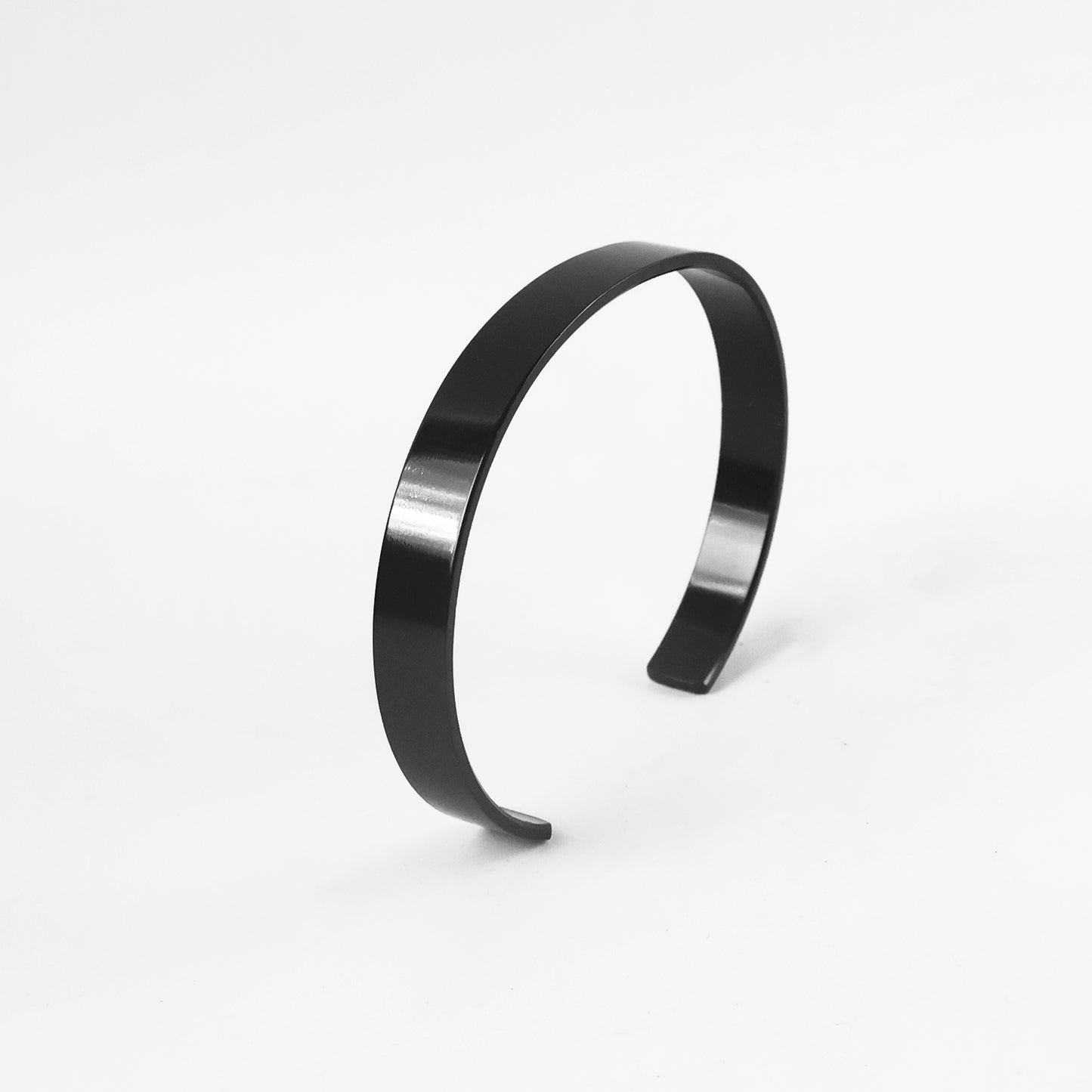 Stylish Black-Plated Stainless-Steel Bracelet For Men Boys Stainless Steel & Open Kada Bracelets For Men Boys Gift (1 Pc / Black)