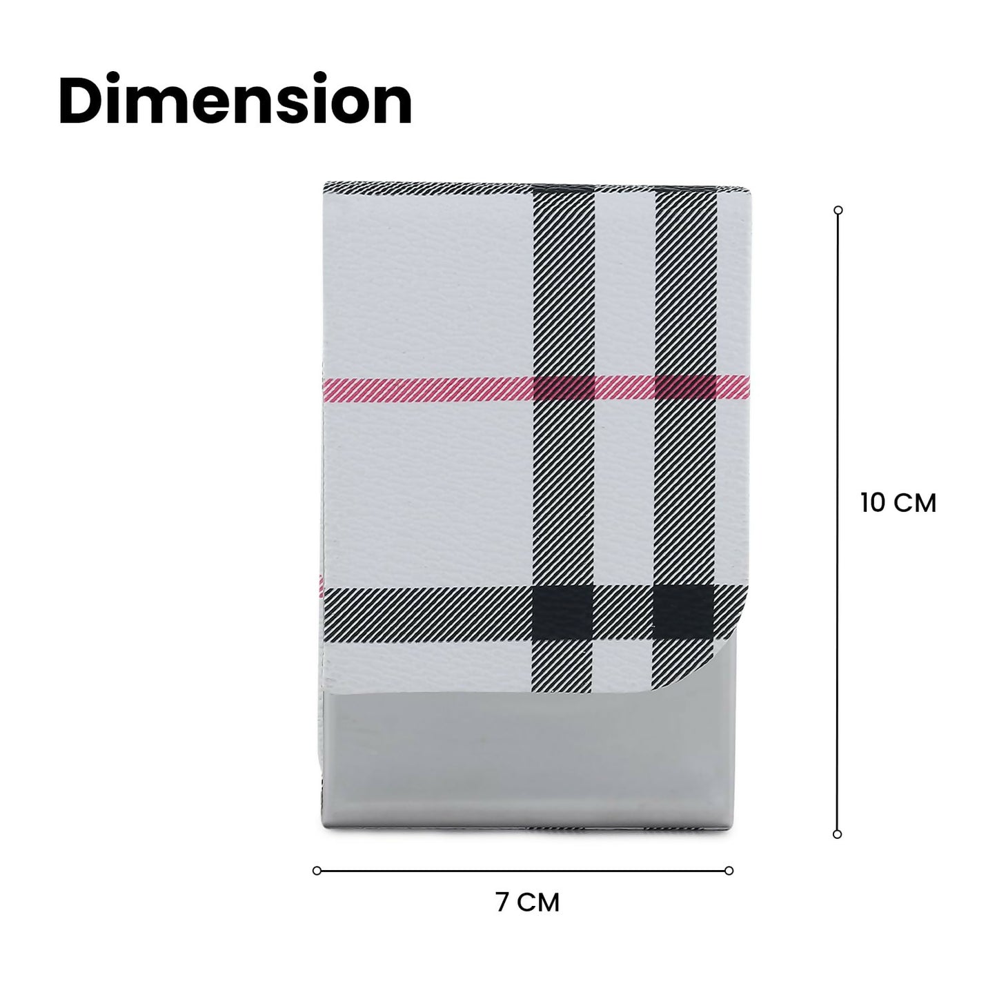 Burb Check Unisex Vertical Card Holder for Credit Debit ATM Business Visiting RFID Blocking Stainless Steel (1 x 10 x 6 cm)