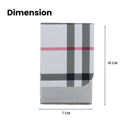 Burb Check Unisex Vertical Card Holder for Credit Debit ATM Business Visiting RFID Blocking Stainless Steel (1 x 10 x 6 cm)