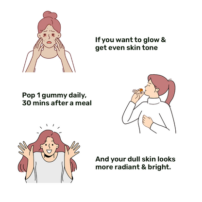 What’s Up Gluta-Glow Gummies | Radiant Skin Tone | Depigmentation | Detoxification | 30 Days | Men & Women | India’s First Liposomal Glutathione Gummy | No Added Sugar What's Up Wellness