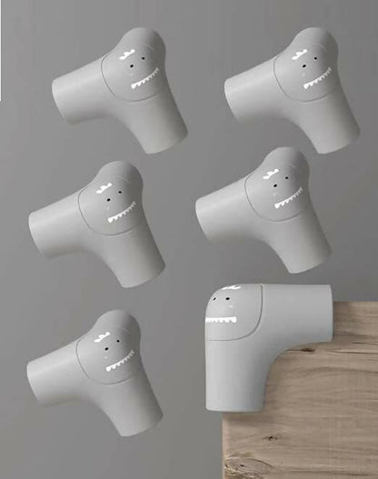 P-Plus International grey soft baby proofing corner guards & edge protectors (pack of 6) - HalfPe