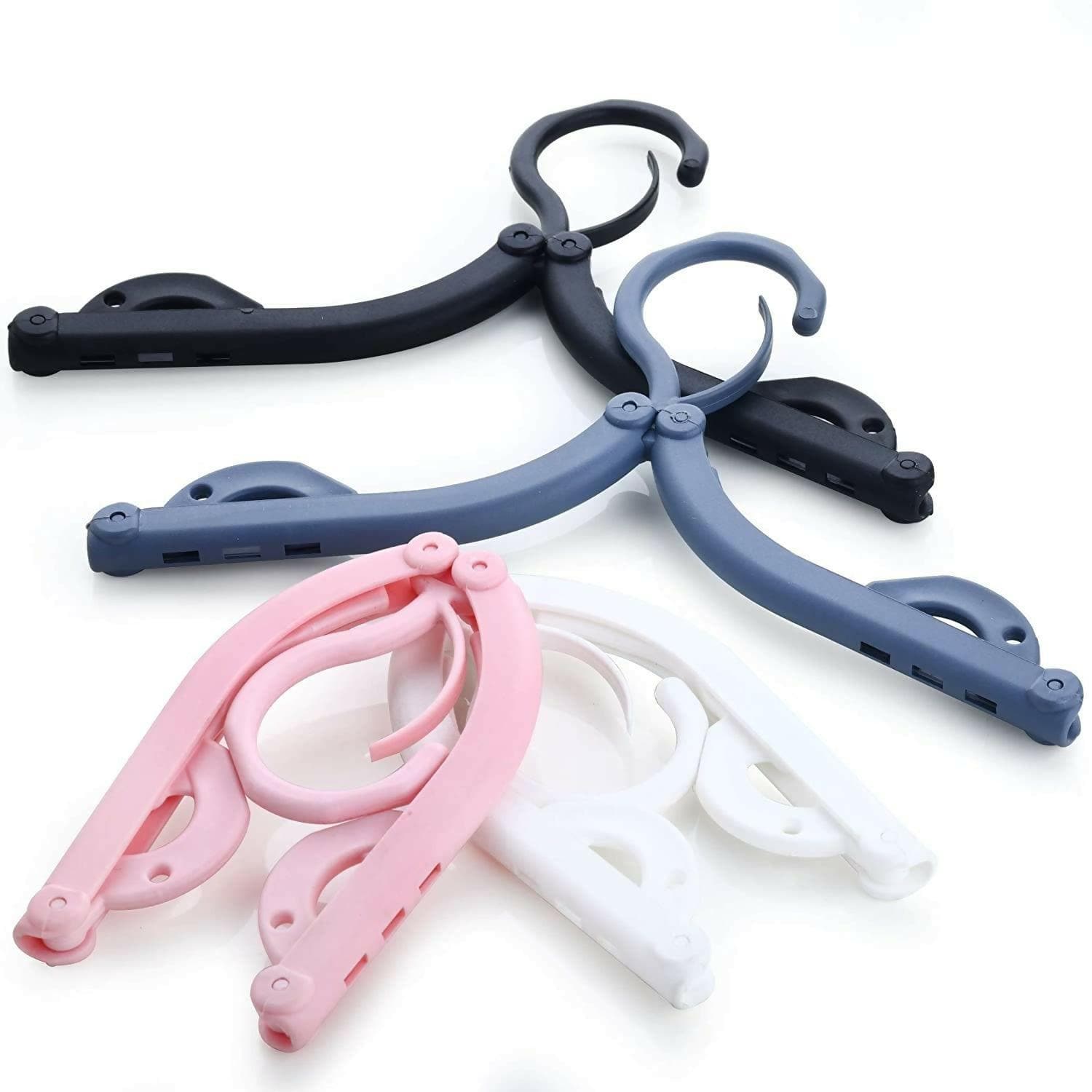 Portable Folding Clothes Hangers (Pack of 4, Multi-color) - HalfPe