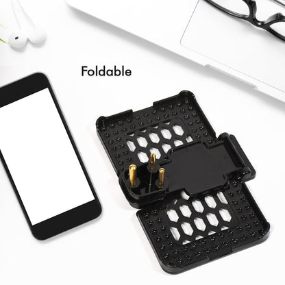 Multi-purpose Wall Holder Stand For Charging Mobile Just Fit In Socket And Hang ( Black )