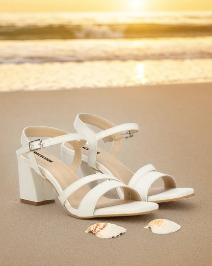 GRACECODE Women Open-Toe Chunky-Heeled Sandals