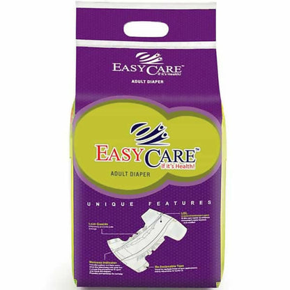 Easycare Adult Unisex Diaper Soft & Comfort With Double Leakage Parrier (155 - 195 Cm, Xl, Pack Of 10 )