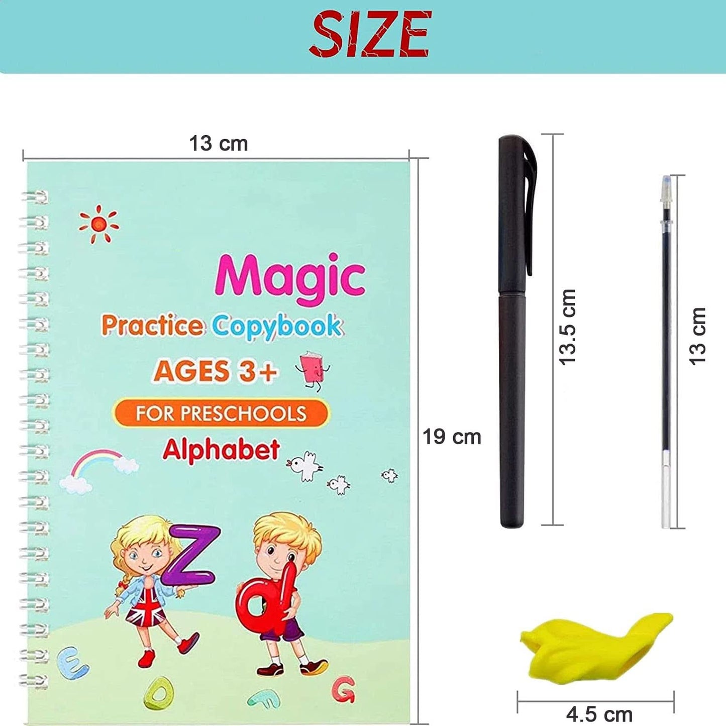 4 Pc Magic Copybook Widely Used By Kids Childrens And Even Adults Also To Write Down Important Things Over It While Emergencies Etc.