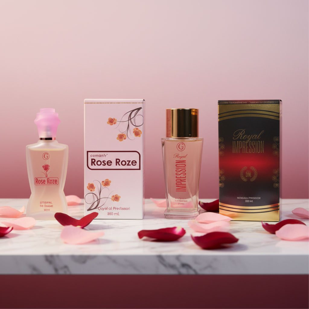 Gimani Rose Roze and Royal Impression Perfume 60ml each (pack of 2, 120ml) Gimanifragrances