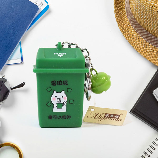 Trash Can Keychain Recycle & Garbage Classification Keyring