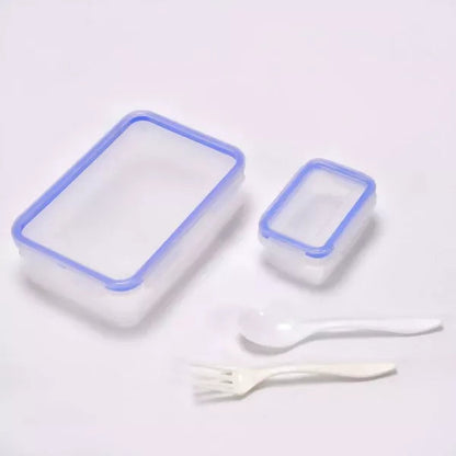 Multipurpose Air Tight 4 Side Lock Food Grade Lunch Box With Small Square Container ABHI Mobiles
