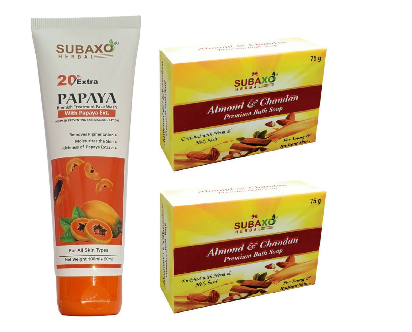 papaya&almond2 soaps - Copy