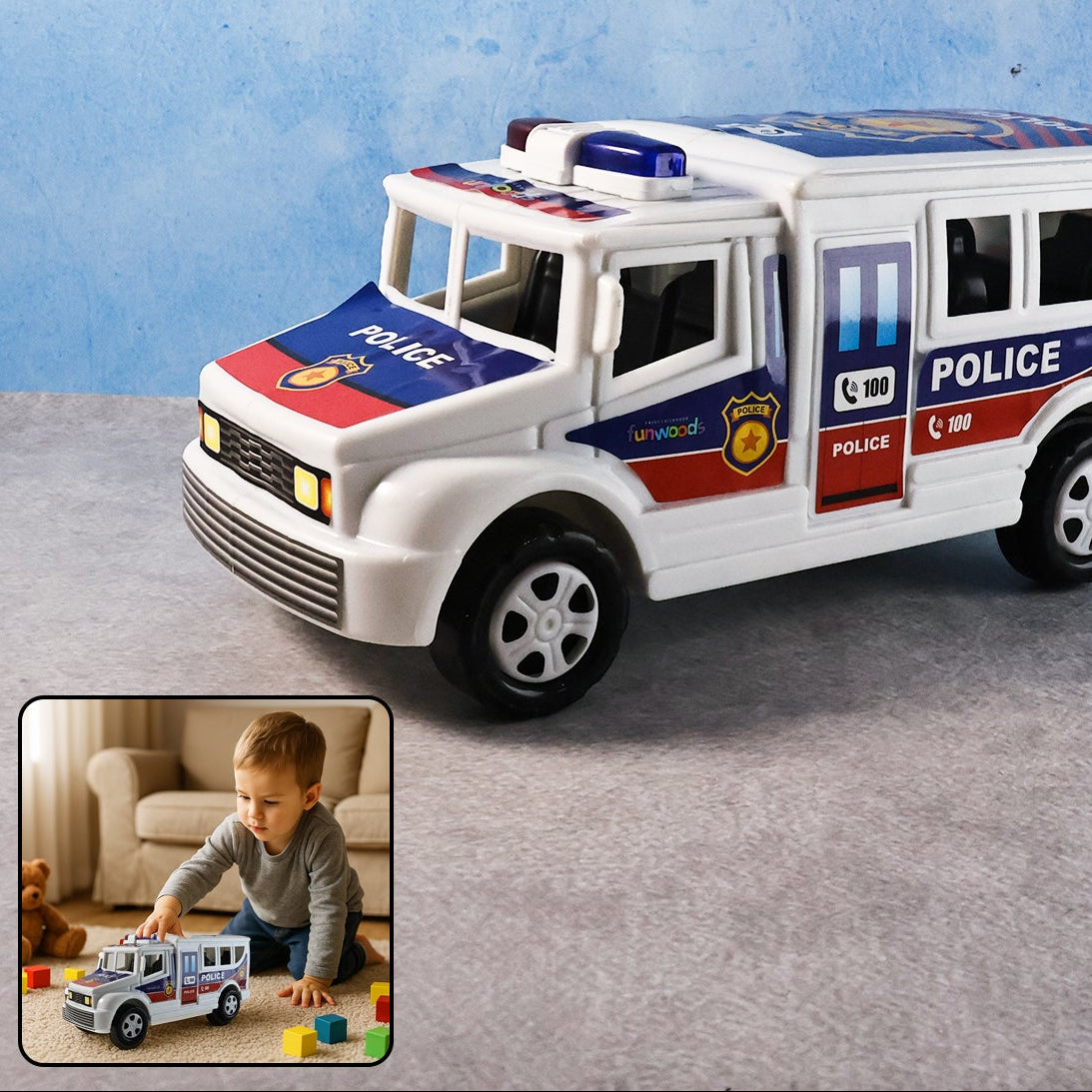 Funwoods Police Van Toy - (1 Pc)