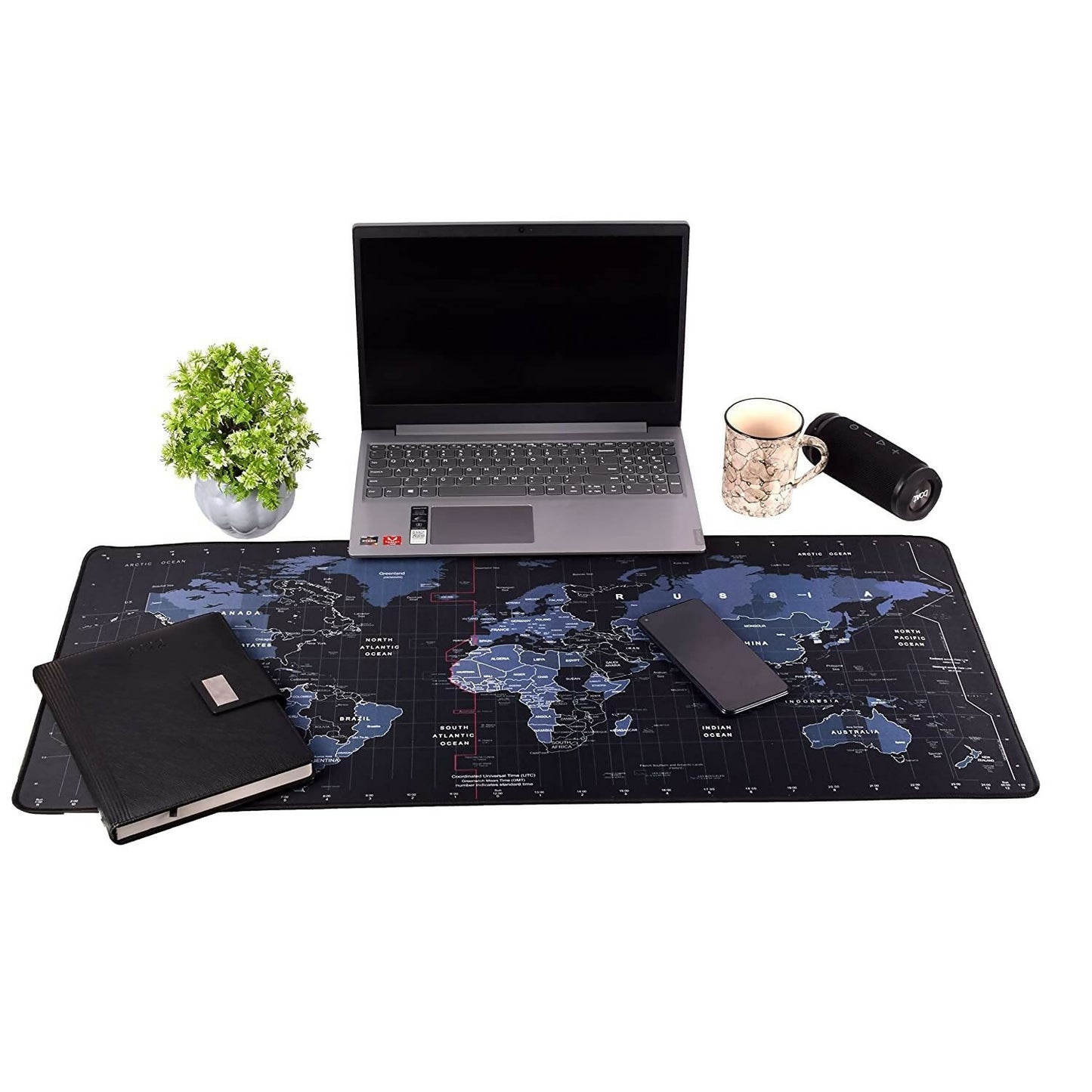 World Map Desk Mat & Mouse Pad (80×30 cm) Large Non-Slip, Water-Resistant Desk Pad with Smooth Surface Printed Keyboard & Mouse Mat for Office & Home Use