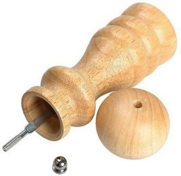 ZEVORA Pepper Grinder, Pepper Mill 9 Inch, Salt And Wooden Wood Mill , Solid Wood With Strong Adjustable Carbon Steel Grinder (Multicolour) - HalfPe