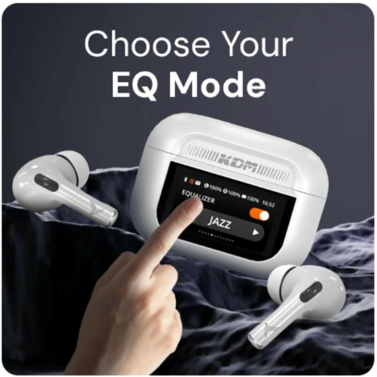 KDM W1 Smart Pods TWS Earbuds with 50H Playtime, Quick Charging, 4 Mic ENC, ANC, Gaming Mode & Low Latency –MULTICOLUR Dreams Gadgets