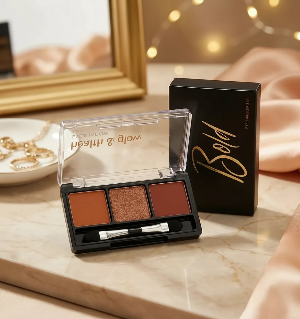 Health & Glow eyeshadow palette 3 in 1 bold