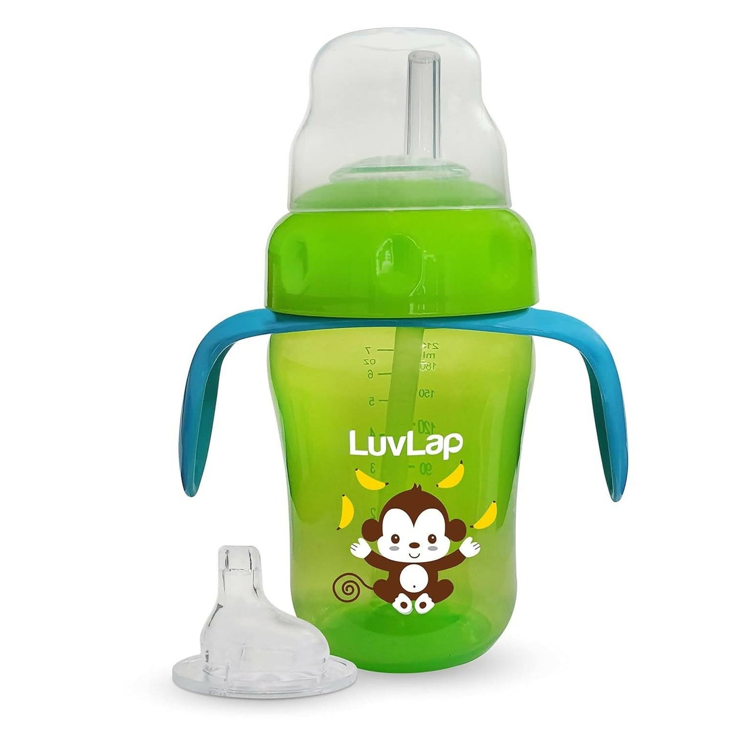 Luvlap banana time 2 in 1 sipper - 210 ml (green)