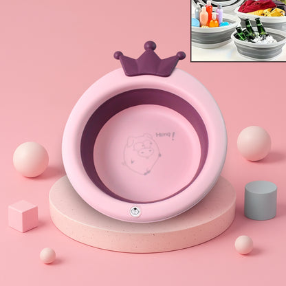 Premium Baby Bathtub with Non-Slip Base, collapsible multipurpose basin– Ergonomic Infant &amp; Toddler Bath Tub with Comfortable Design for Safe Bathing